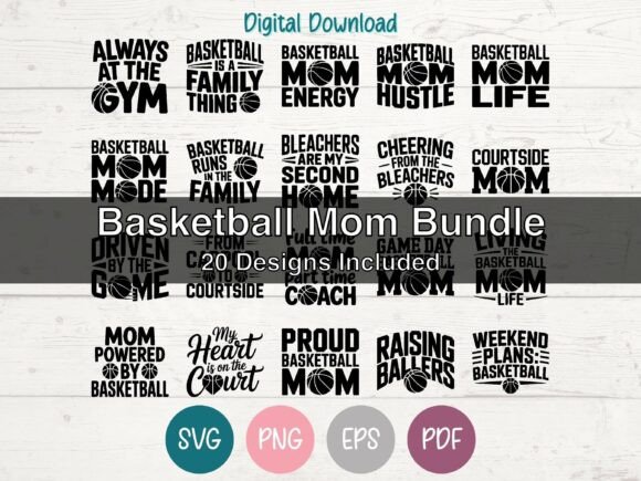 Basketball Mom Graphics for T-Shirt Designs & Branding