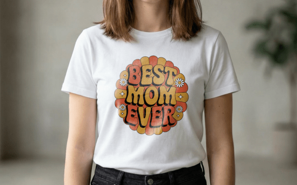 Best Mom Ever SVG: Retro Graphics for T-Shirt Designs