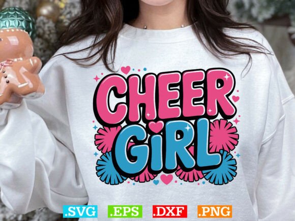 Cheer Girl SVG: Graphics for T-Shirt Designs