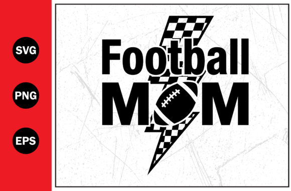 Football Mom Lightning Bolt: Graphics for T-Shirt Designs