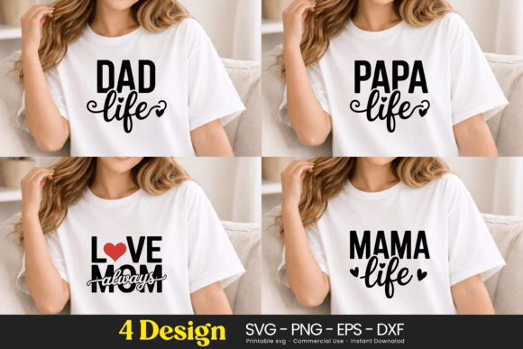 Love Mom Dad SVG: Premium Graphics & Illustrations