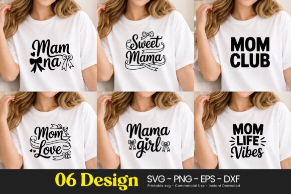 Mama Girl Mom Club Quotes: Graphics & Illustrations