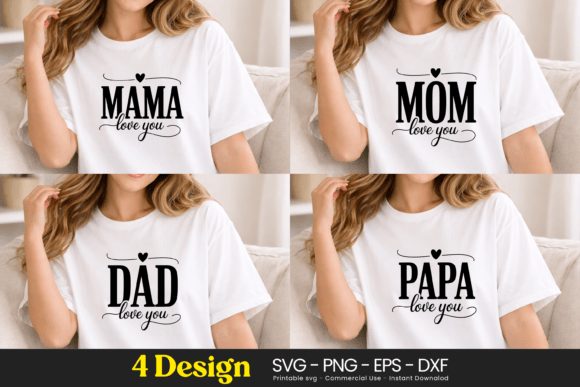 Mama Mom Dad Papa Typography: Graphics Freebies Review