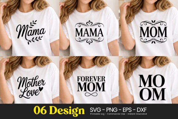 Mama Mom Vintage Frame Quotes: Graphics & Illustrations