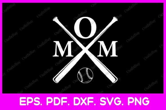 Mom Baseball SVG: Graphics for T-Shirt Designs