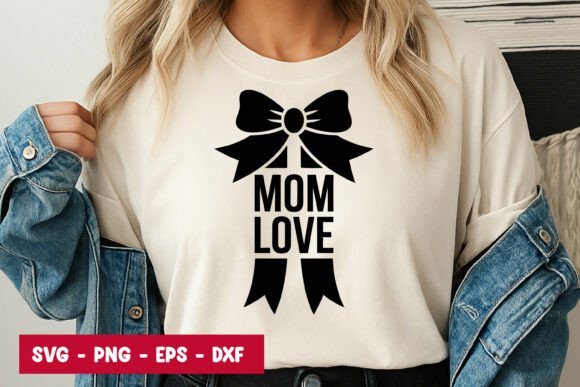 Mom Love Ribbon: Graphics & Illustrations for Craft