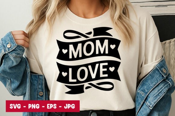 Mom Love Vintage Typography: Graphics & Illustrations