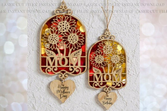 Mom Sunflowers: Graphics for Laser Engraving